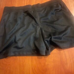 Champion Black Athletic Mesh Shorts with Subtle Logo Dots